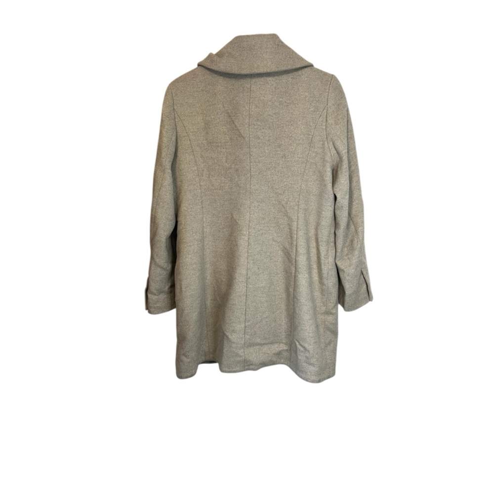 Women's T Tahari Gray Wool Blend Pea Coat M - Picture 5 of 12
